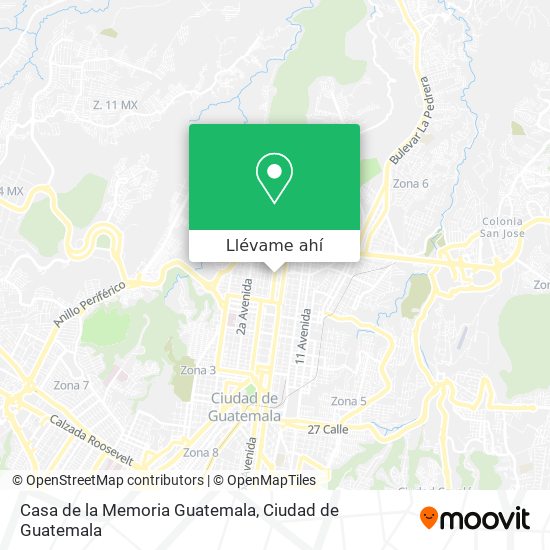 Mapa de Casa de la Memoria Guatemala