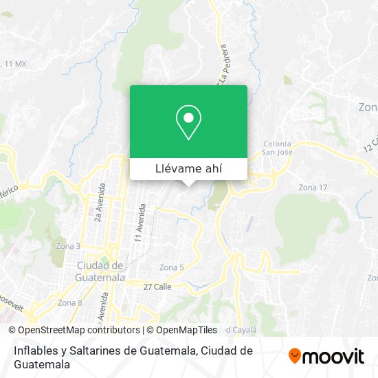 Mapa de Inflables y Saltarines de Guatemala