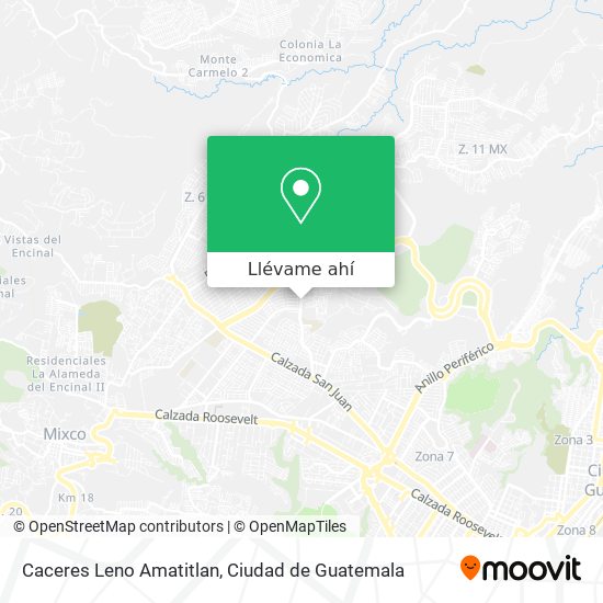 Mapa de Caceres Leno Amatitlan