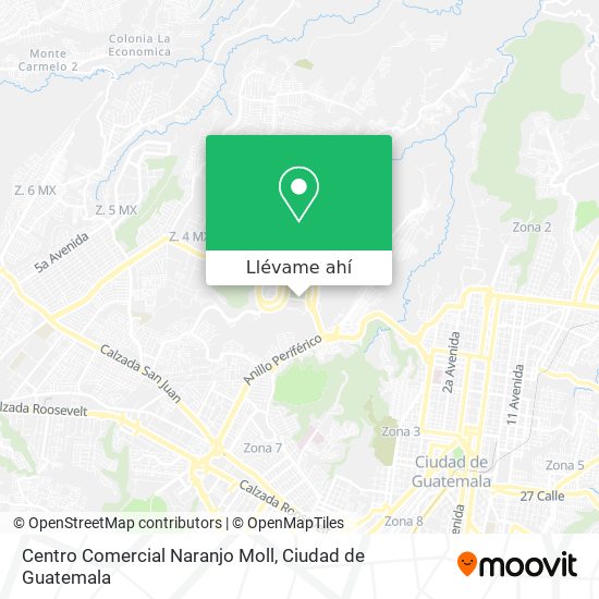 Mapa de Centro Comercial Naranjo Moll