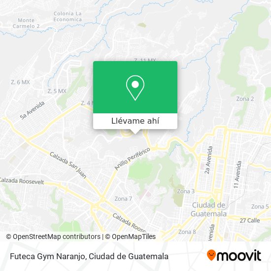 Mapa de Futeca Gym Naranjo