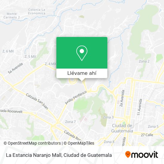 Mapa de La Estancia Naranjo Mall