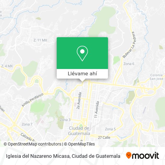 Mapa de Iglesia del Nazareno Micasa