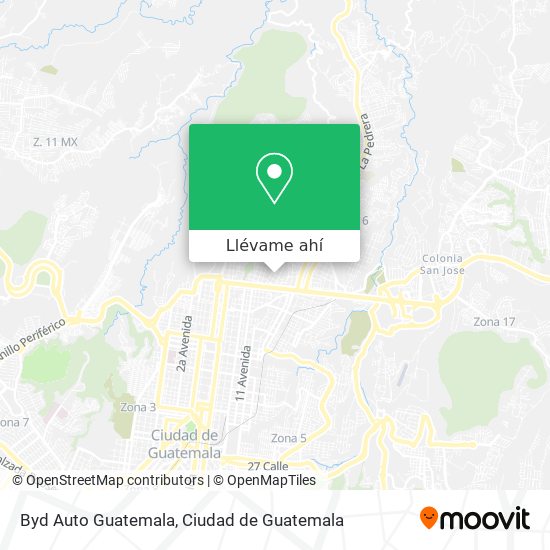 Mapa de Byd Auto Guatemala