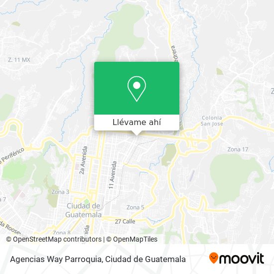 Mapa de Agencias Way Parroquia