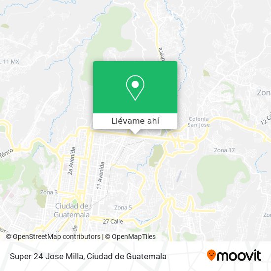 Mapa de Super 24 Jose Milla