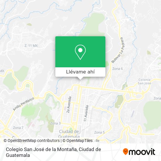 Mapa de Colegio San José de la Montaña