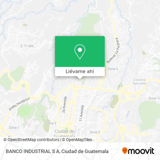 Mapa de BANCO INDUSTRIAL S A