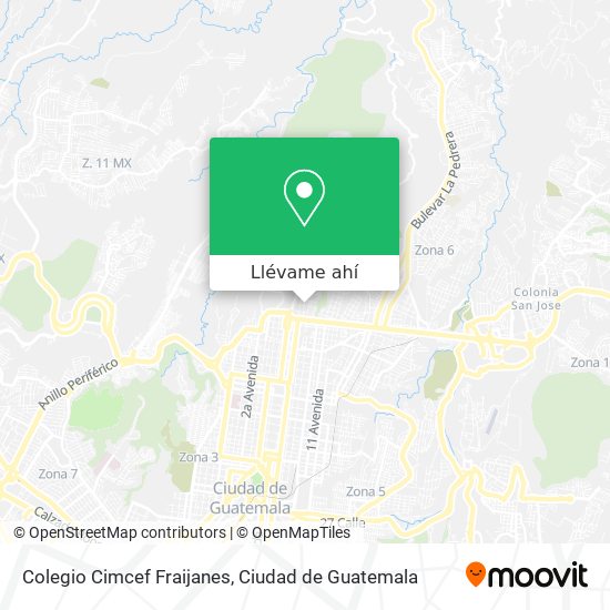 Mapa de Colegio Cimcef Fraijanes