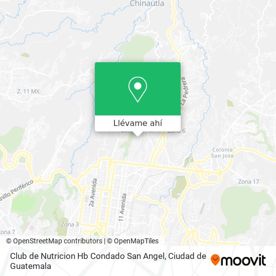 Mapa de Club de Nutricion Hb Condado San Angel