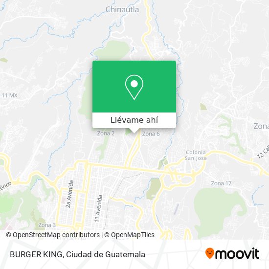 Mapa de BURGER KING