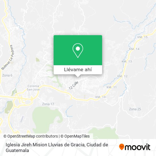 Mapa de Iglesia Jireh Mision Lluvias de Gracia