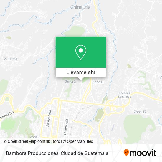 Mapa de Bambora Producciones