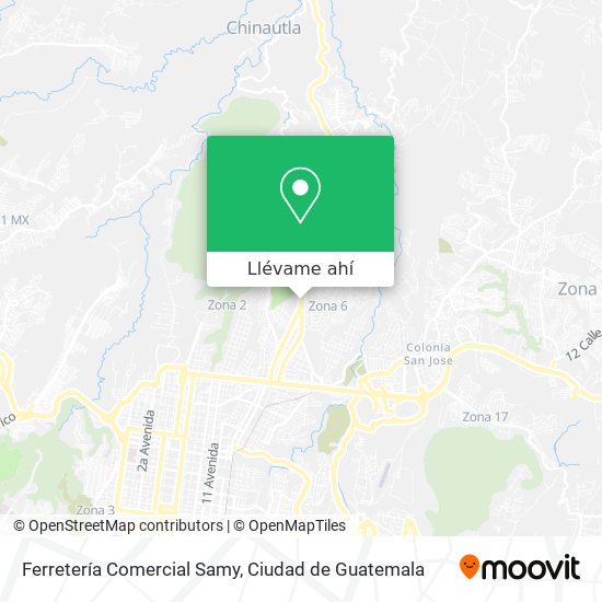 Mapa de Ferretería Comercial Samy