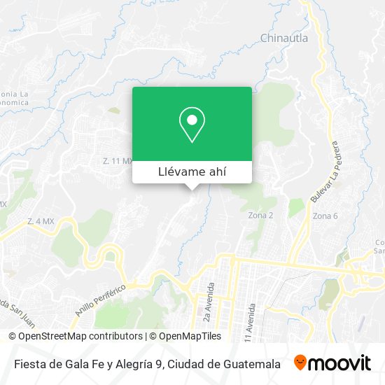 Mapa de Fiesta de Gala Fe y Alegría 9