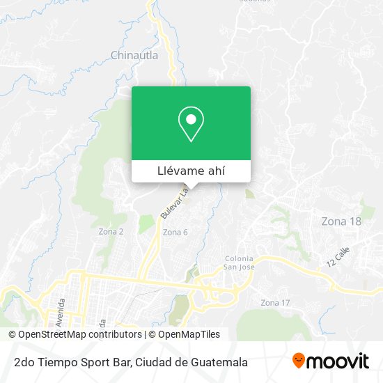 Mapa de 2do Tiempo Sport Bar