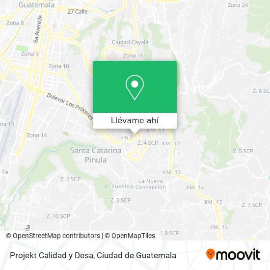 Mapa de Projekt Calidad y Desa