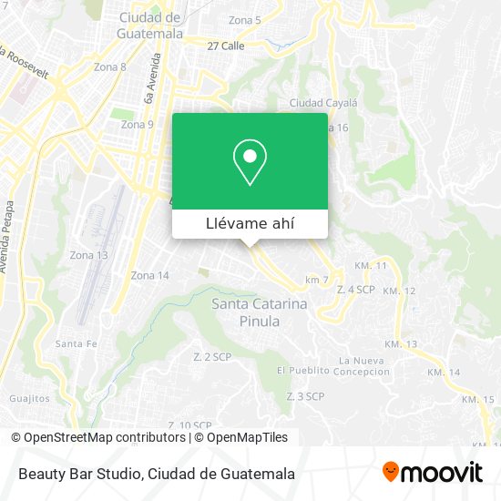 Mapa de Beauty Bar Studio