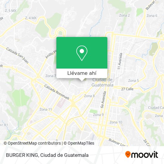 Mapa de BURGER KING