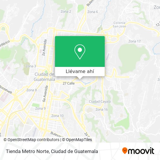 Mapa de Tienda Metro Norte