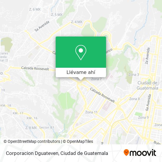 Mapa de Corporacion Dguateven