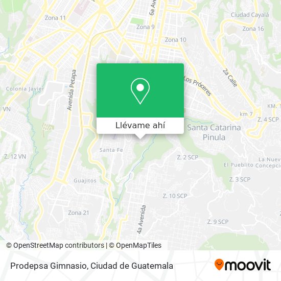 Mapa de Prodepsa Gimnasio