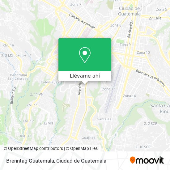 Mapa de Brenntag Guatemala