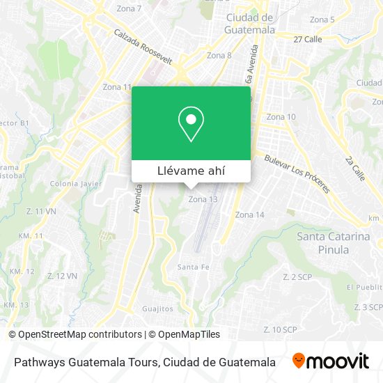 Mapa de Pathways Guatemala Tours