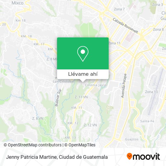 Mapa de Jenny Patricia Martine