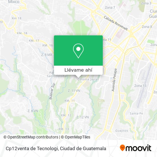 Mapa de Cp12venta de Tecnologi