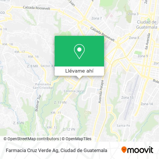 Mapa de Farmacia Cruz Verde Ag