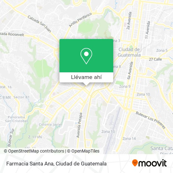 Mapa de Farmacia Santa Ana