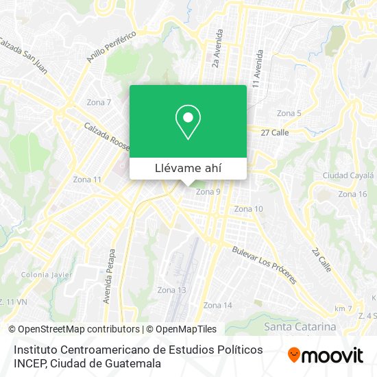 Mapa de Instituto Centroamericano de Estudios Políticos INCEP