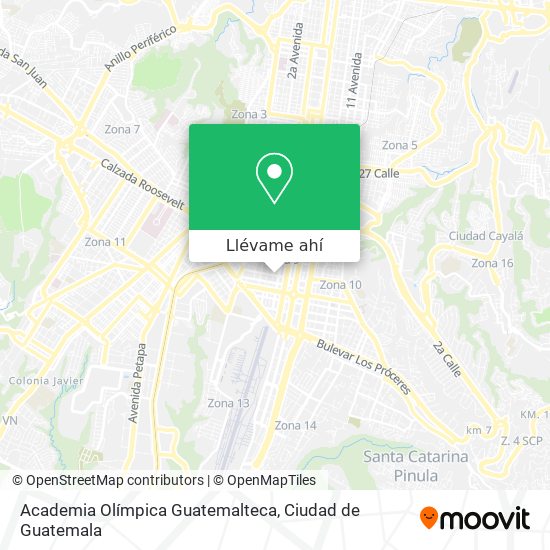 Mapa de Academia Olímpica Guatemalteca