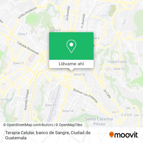 Mapa de Terapia Celular, banco de Sangre