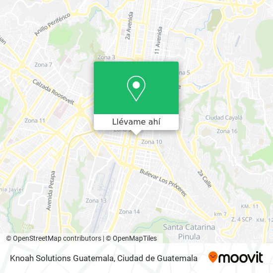 Mapa de Knoah Solutions Guatemala