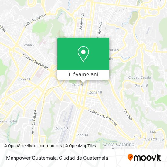 Mapa de Manpower Guatemala
