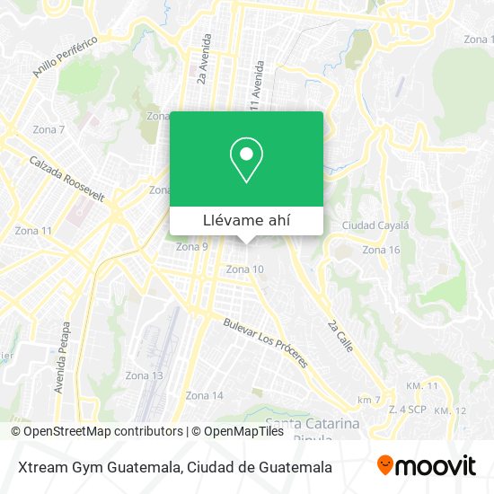 Mapa de Xtream Gym Guatemala