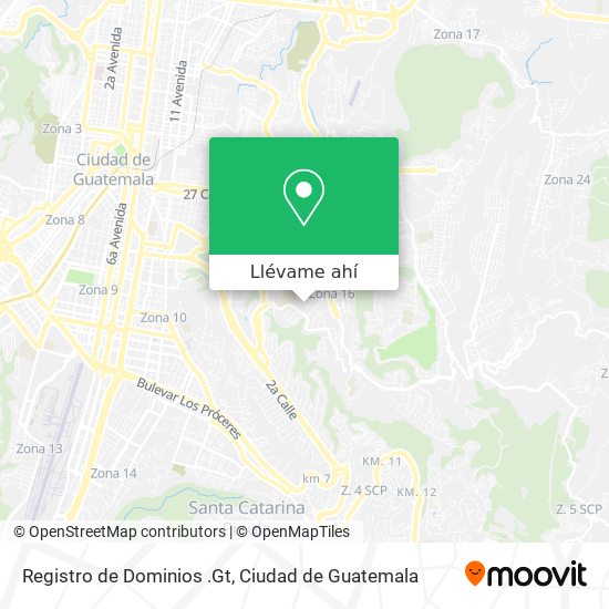 Mapa de Registro de Dominios .Gt