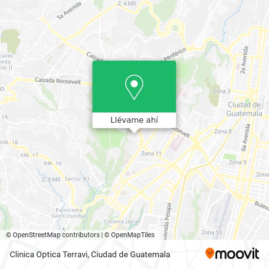 Mapa de Clinica Optica Terravi