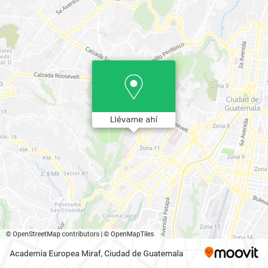 Mapa de Academia Europea Miraf