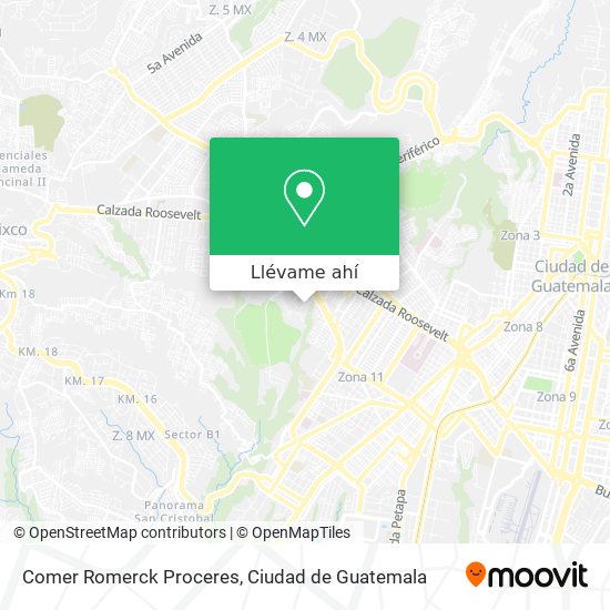 Mapa de Comer Romerck Proceres