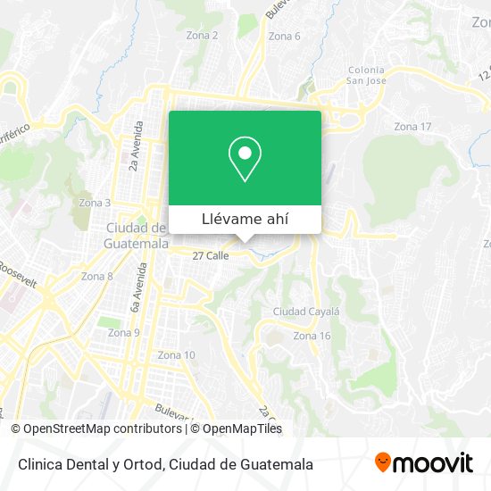 Mapa de Clinica Dental y Ortod