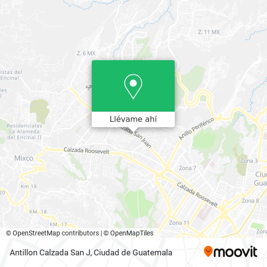 Mapa de Antillon Calzada San J