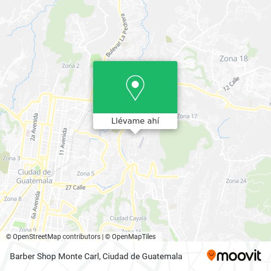 Mapa de Barber Shop Monte Carl