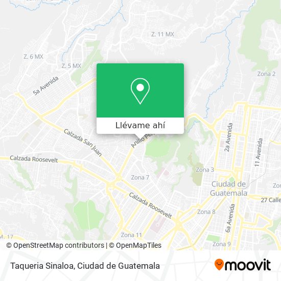 Mapa de Taqueria Sinaloa