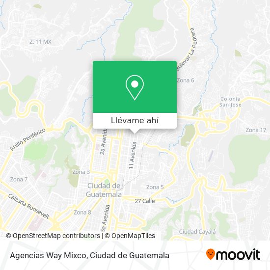Mapa de Agencias Way Mixco