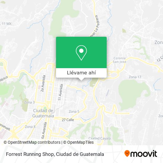 Mapa de Forrest Running Shop
