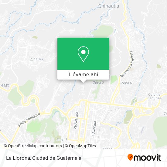 Mapa de La Llorona