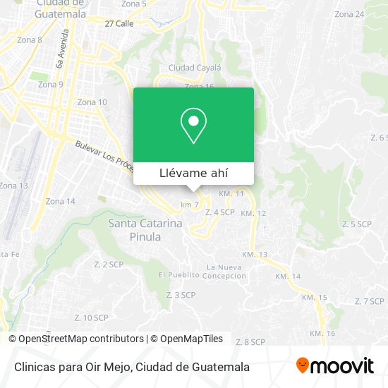 Mapa de Clinicas para Oir Mejo